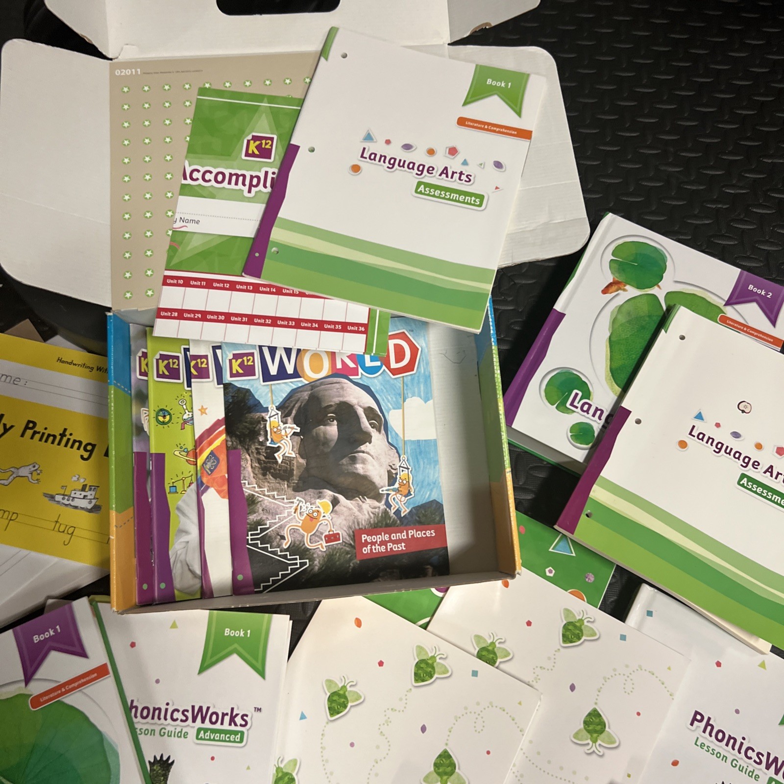 Lot Of K12 Language Arts , Phonics, Spelling, Literature , Handwriting Etc