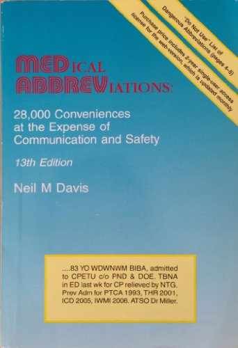 Medical Abbreviations: 28,000 – Paperback, by Davis Neil M. – Very Good