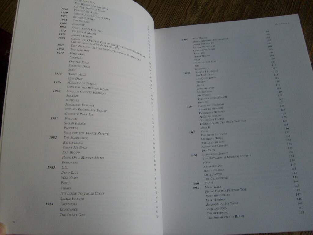 New Zealand Film 1912-1996 Movies Made in New Zealand Book