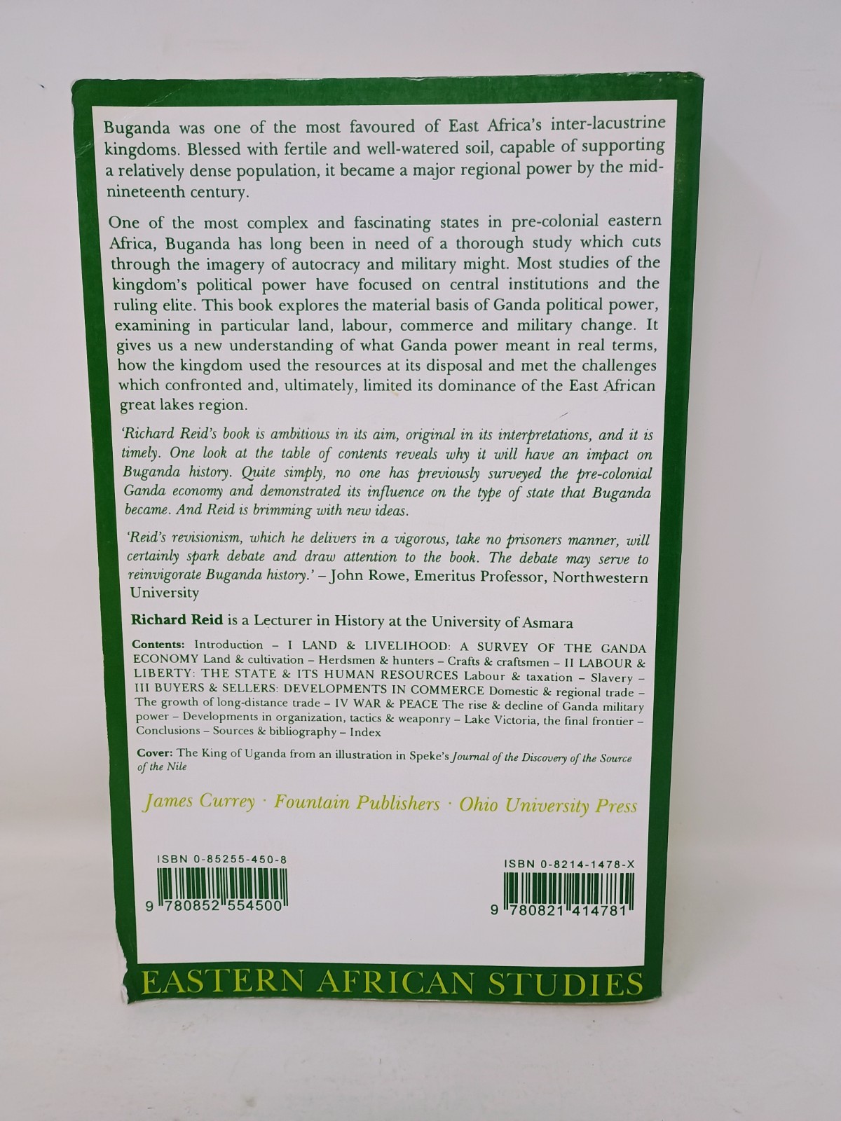 Political Power in Pre-Colonial Buganda by Richard Reid Paperback