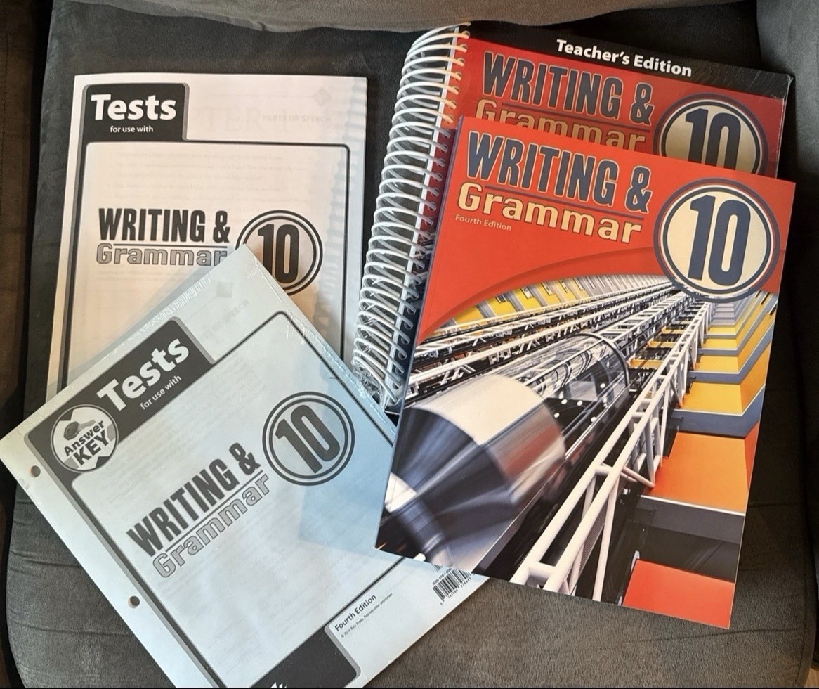BJU GRAMMAR & Writing 10 Fourth Edition Teacher Student Books NEW