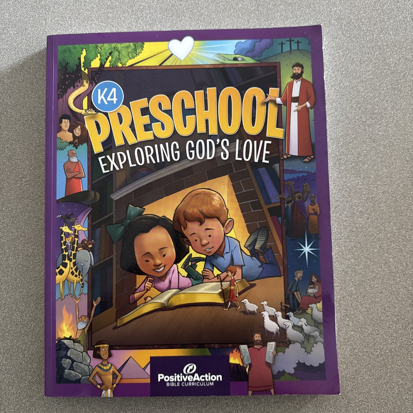 Positive Action For Christ Bible K4 Preschool Exploring God’s Love Workbook NEW