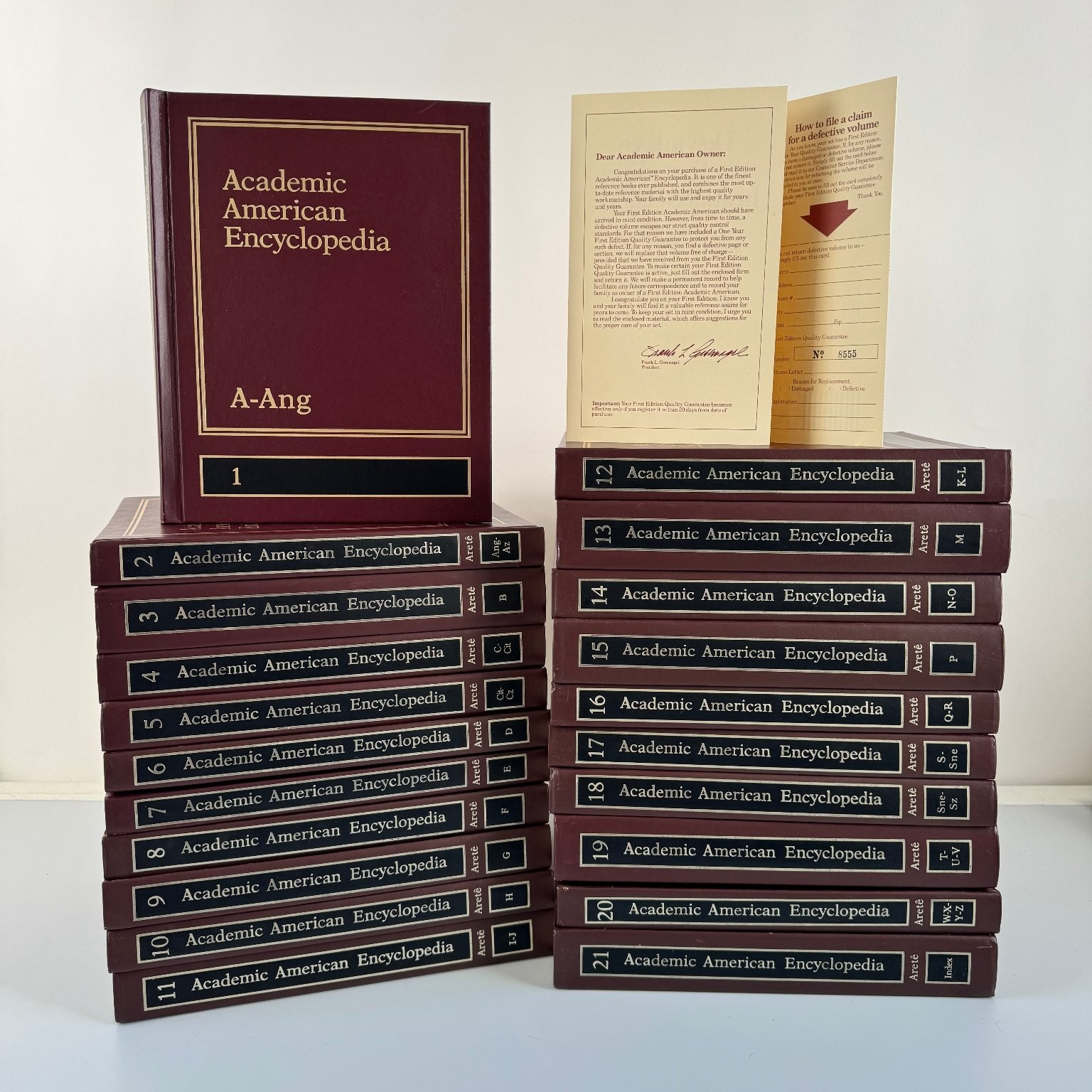 Academic American Encyclopedia 1980 First Edition 21 Volume Hardcover Set