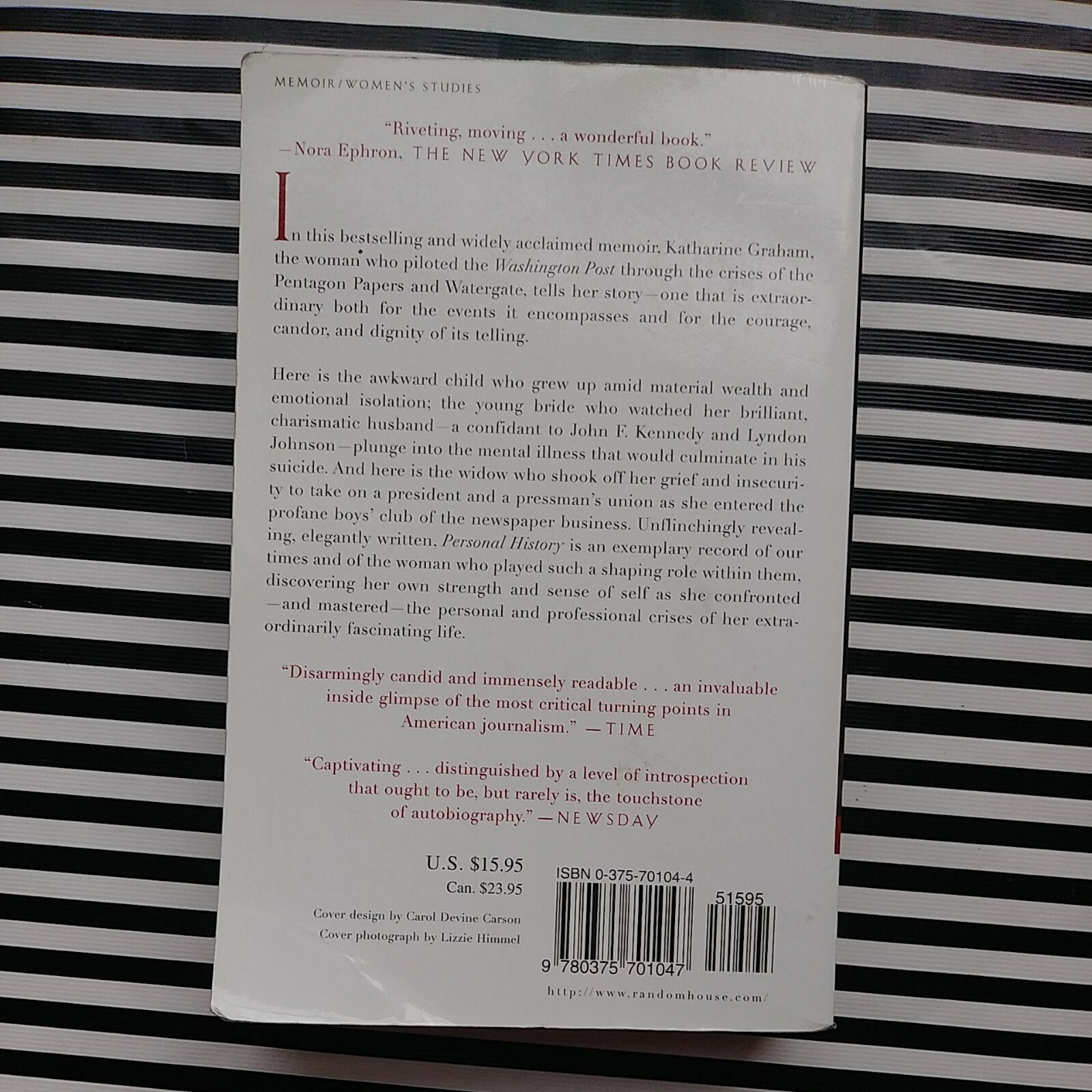 Personal History Katharine Graham Paperback Pulitzer Prize Memoir