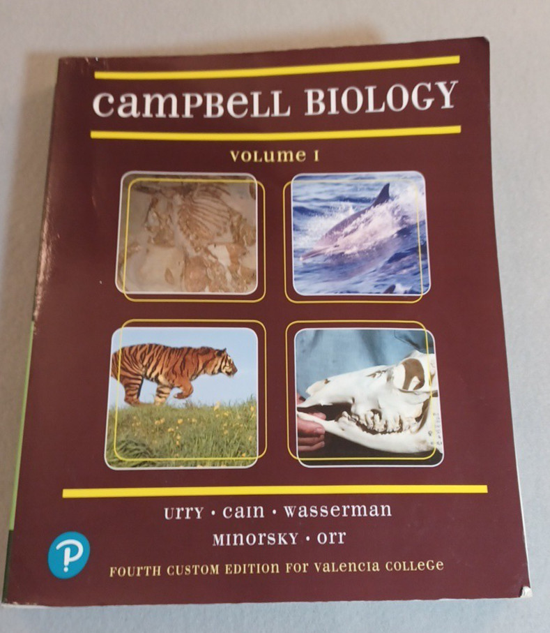 Campbell Biology Vol 1 2th Custom Edition Valencia College Textbook Pearson