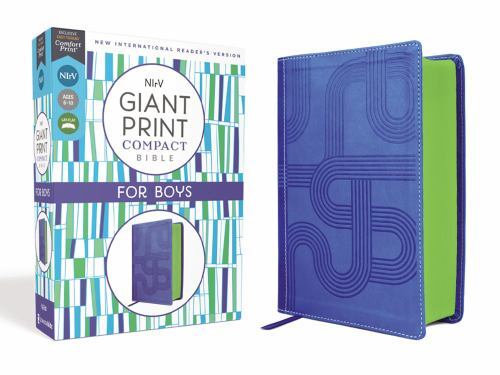 NIrV, Giant Print Compact Bible for Boys, Leathersoft, Blue, Comfort Print, Zond