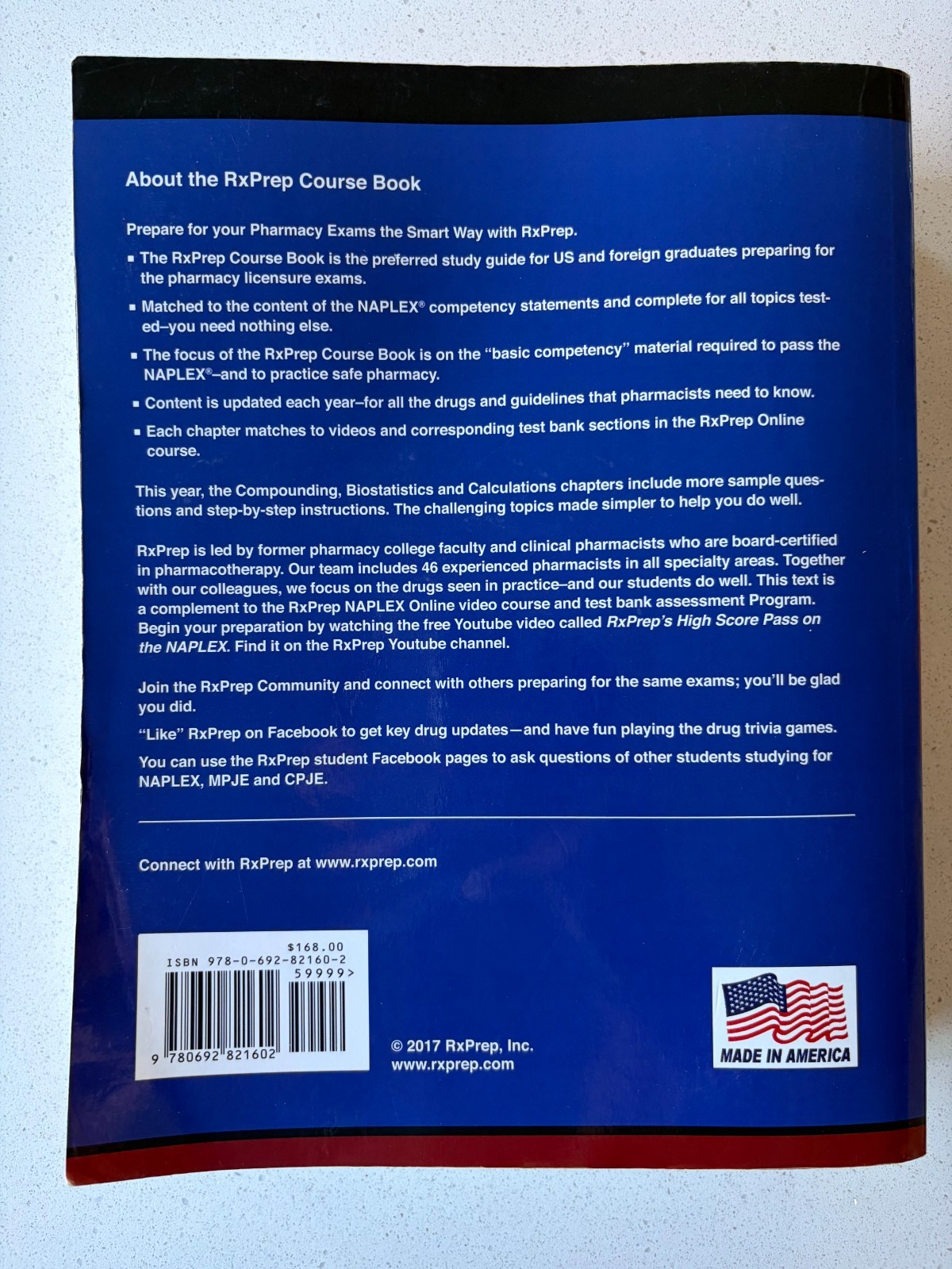 RxPrep’s 2017 Course Book for the NAPLEX and Clinical Content for the CPJE by Rx