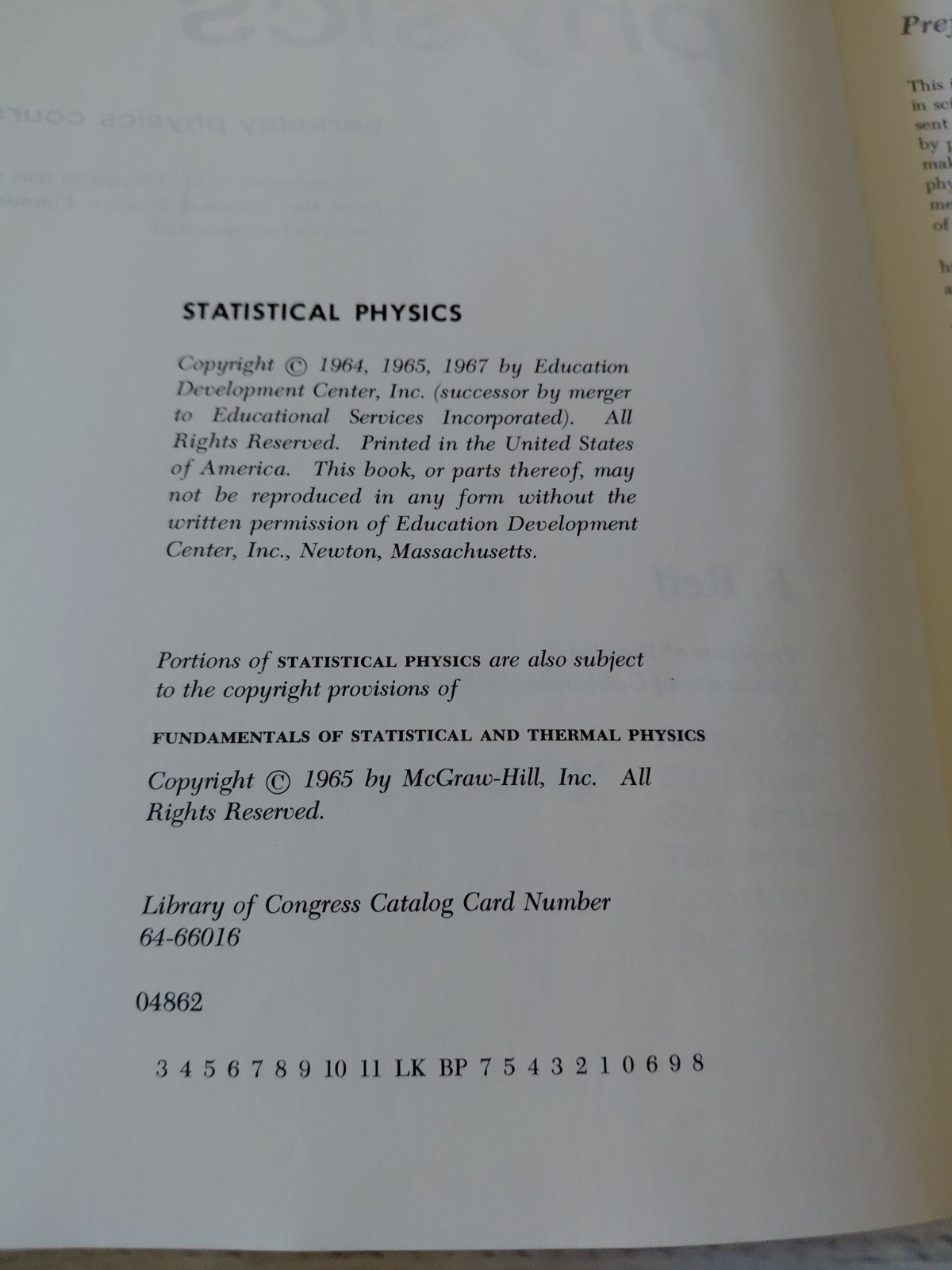 Statistical Physics: Berkeley Physics Course, Vol. 5