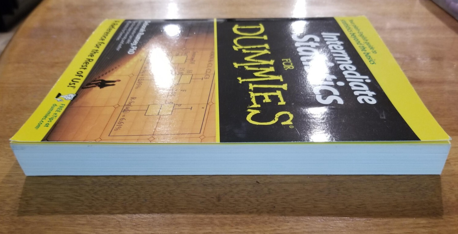 Intermediate Statistics For Dummies – Paperback – VERY GOOD