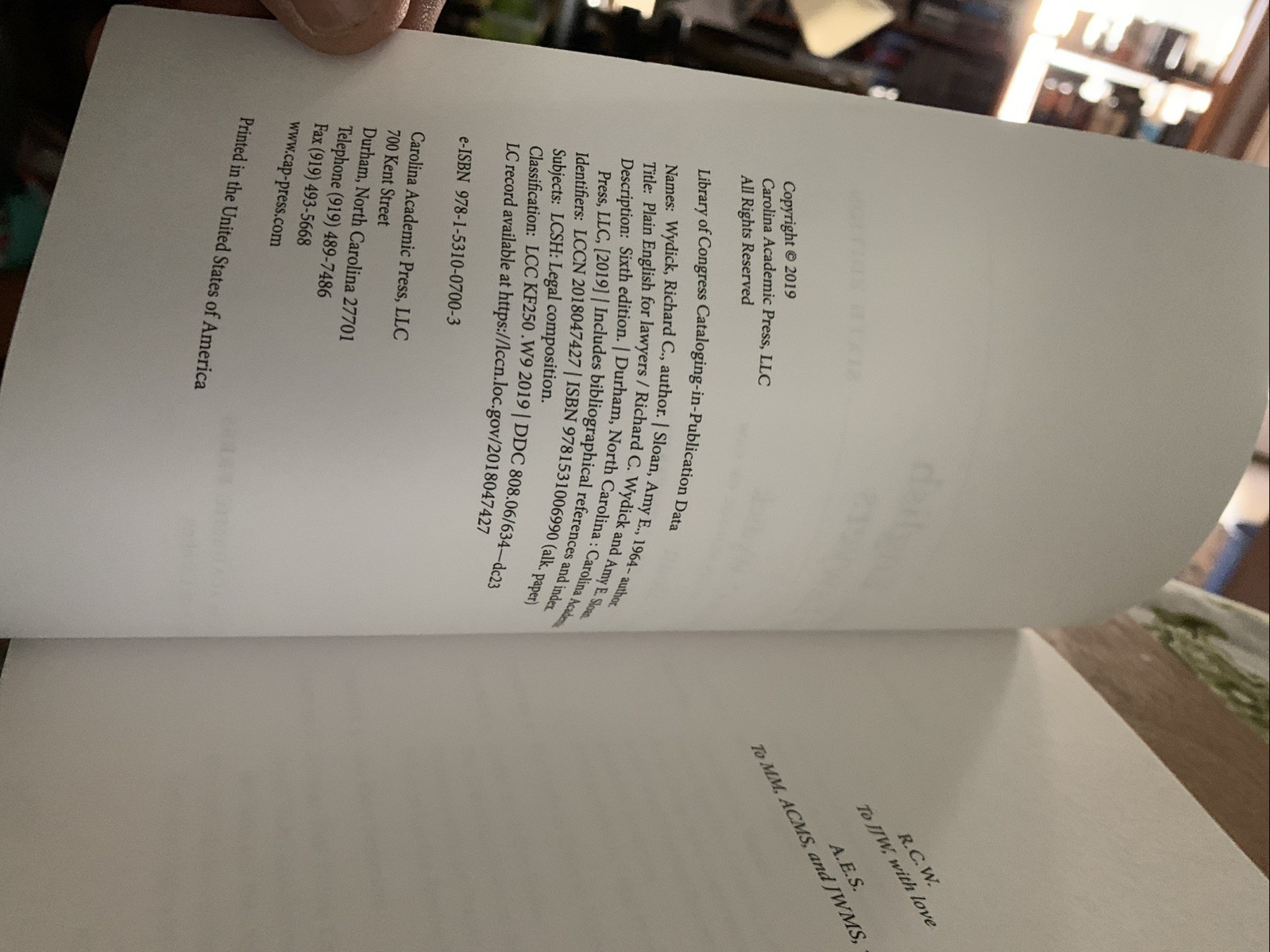 Plain English for Lawyers by Amy E. Sloan & Richard C. Wydick 2019