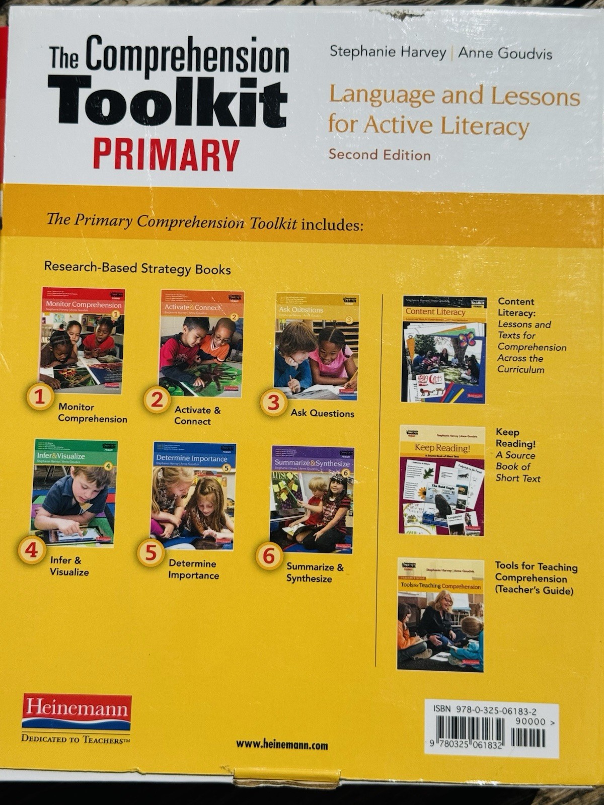 The Comprehension Toolkit: Primary. Grades K-2 EUC- Harvey Goudvis Heinemann