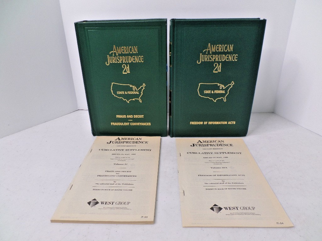 American Jurisprudence 2d State & Federal 2nd Ed Vol 37 & 37A w/ 1998 Supplement