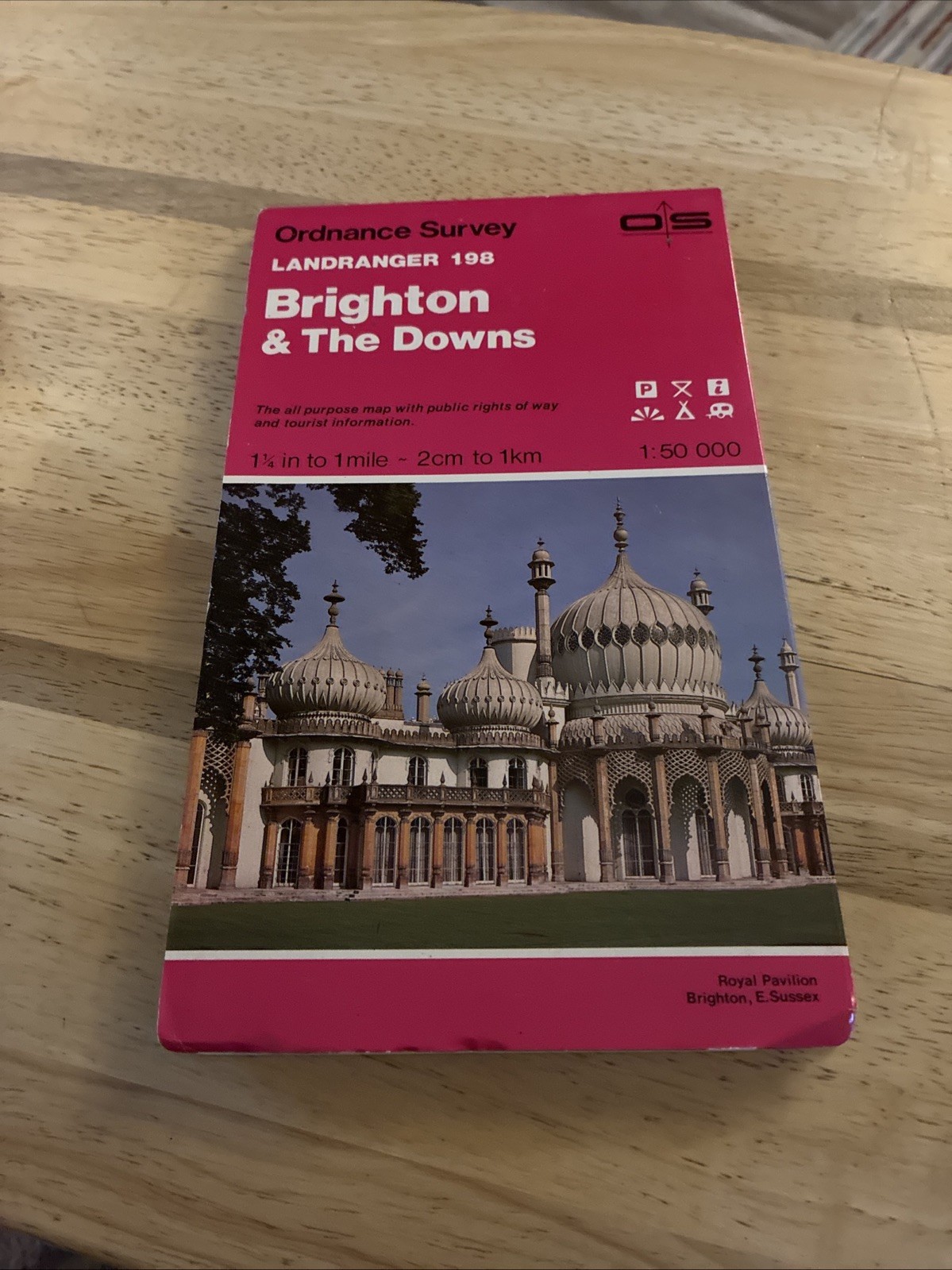 Ordnance Survey Landranger Map 198 Brighton ‘ The Downs