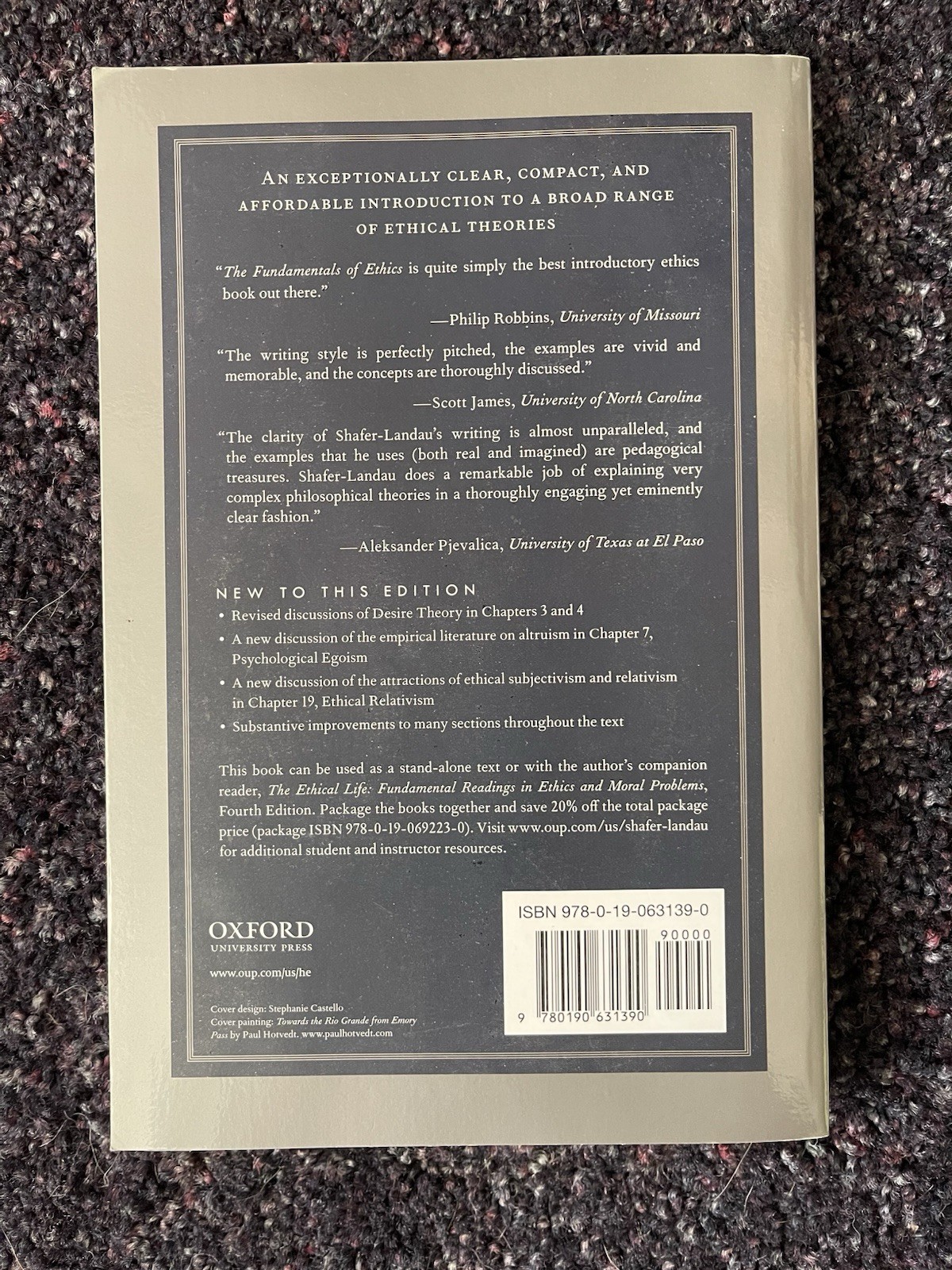 Fundamentals of Ethics by Russ Shafer-Landau (2017, Trade Paperback)