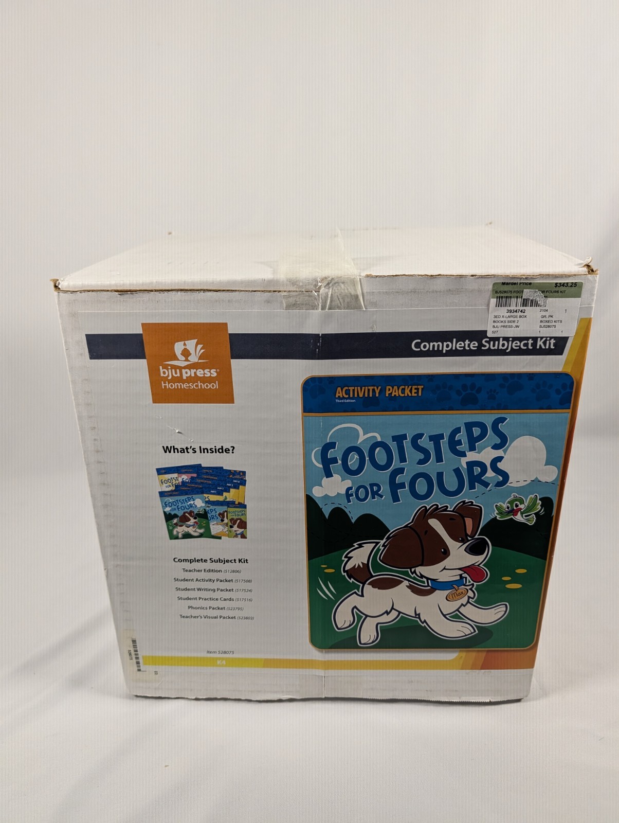 NEW BJU Press Preschool Pre-K K4 FOOTSTEPS FOR FOURS Complete Subject Kit 3rd Ed
