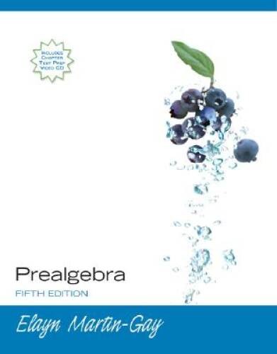 Prealgebra (5th Edition) – Paperback By Martin-Gay, Elayn – GOOD