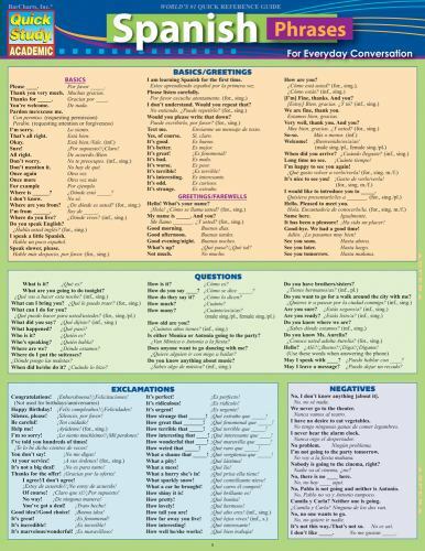 Spanish Phrases, Paperback by Barcharts Inc. (COR), Like New Used, Free shipp…