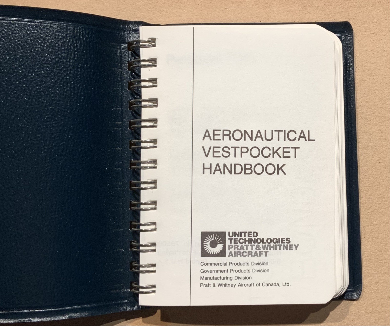 Aeronautical Vestpocket Handbook United Technologies 19th Edition 1981