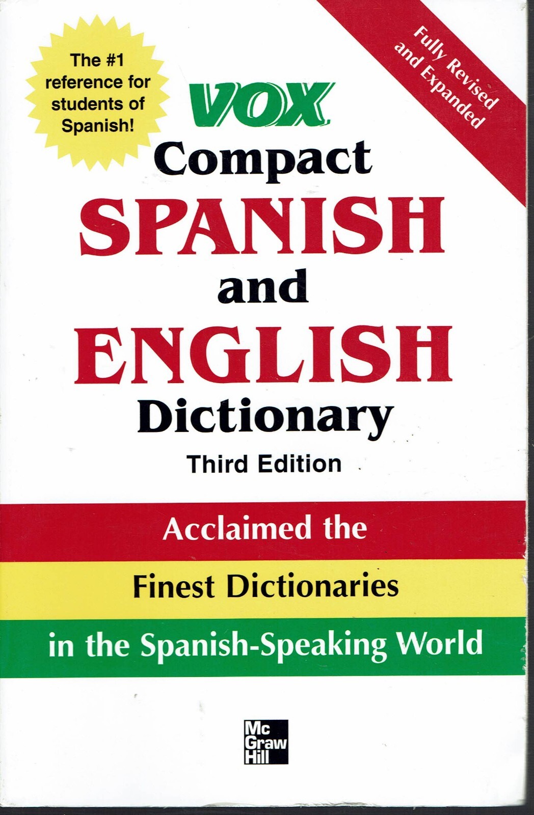 Vox Compact Spanish & English Dictionary 3ed. 2007 Idioms Maps Appendices AsNew