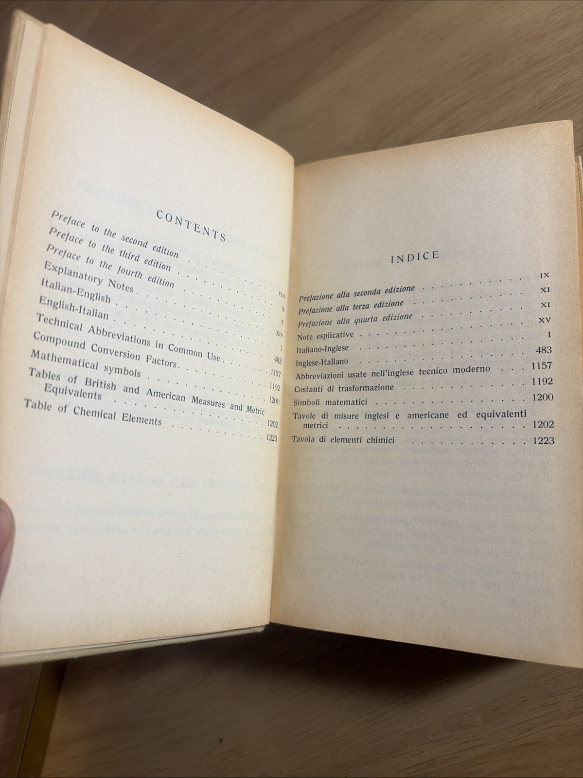 1958 Dizionario Tecnico Italiano Inglese English Italian Technical Dictionary VG
