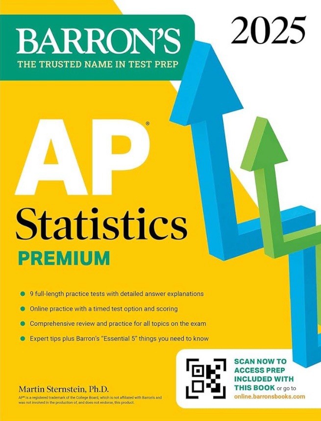 Barron’s AP Statistics by Martin Sternstein 2025