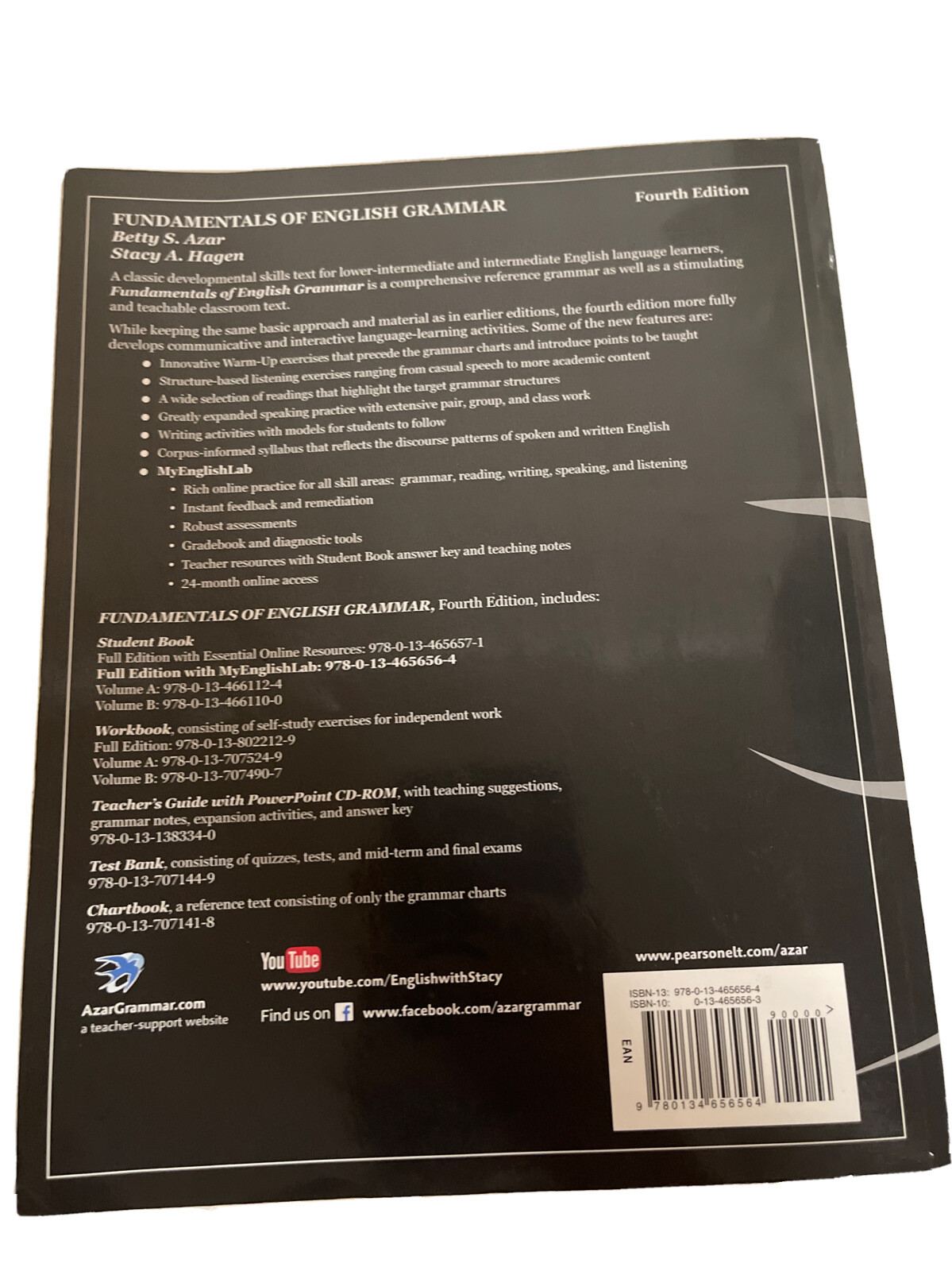 Fundamentals of English Grammar by Stacy A. Hagen and Betty S. Azar (2017, Trade