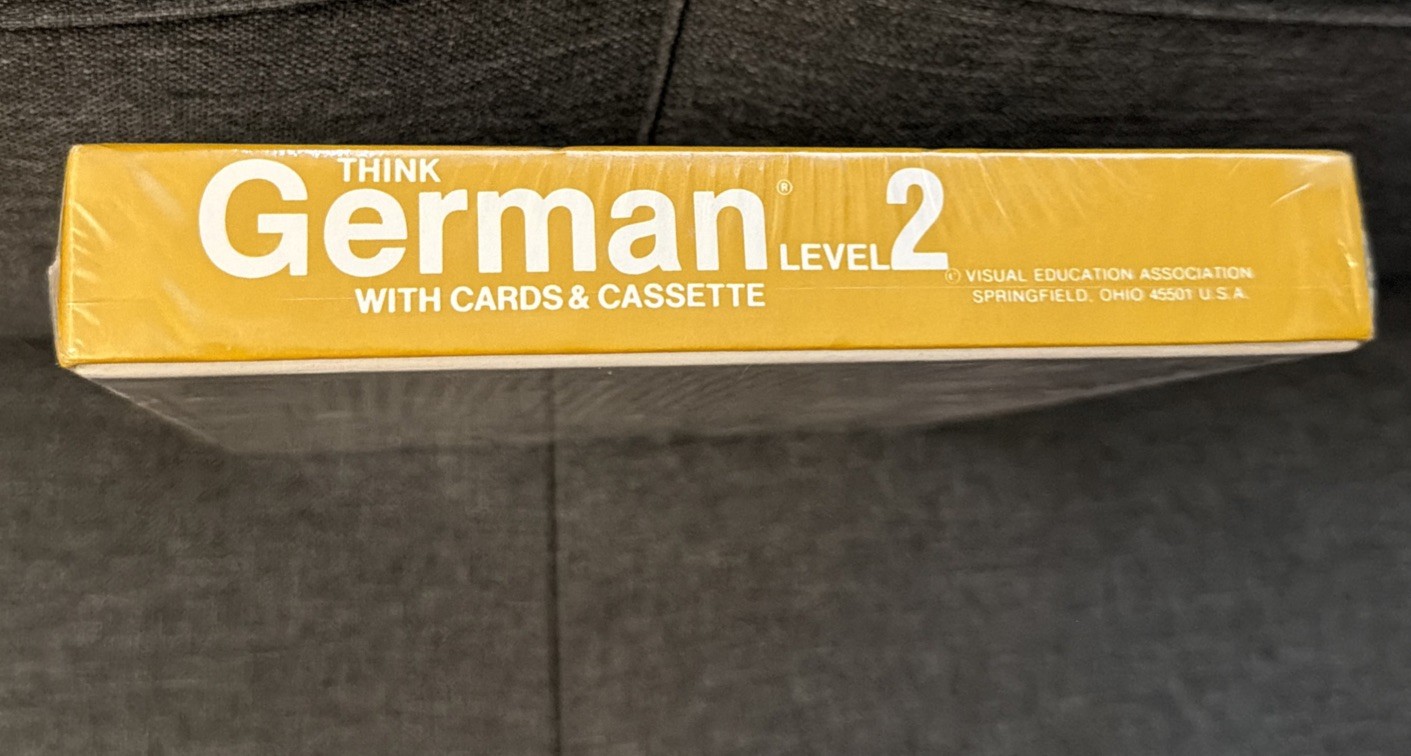 Vintage Vis-Ed Think German Level 2 Language Vocabulary Cards Cassette SEALED