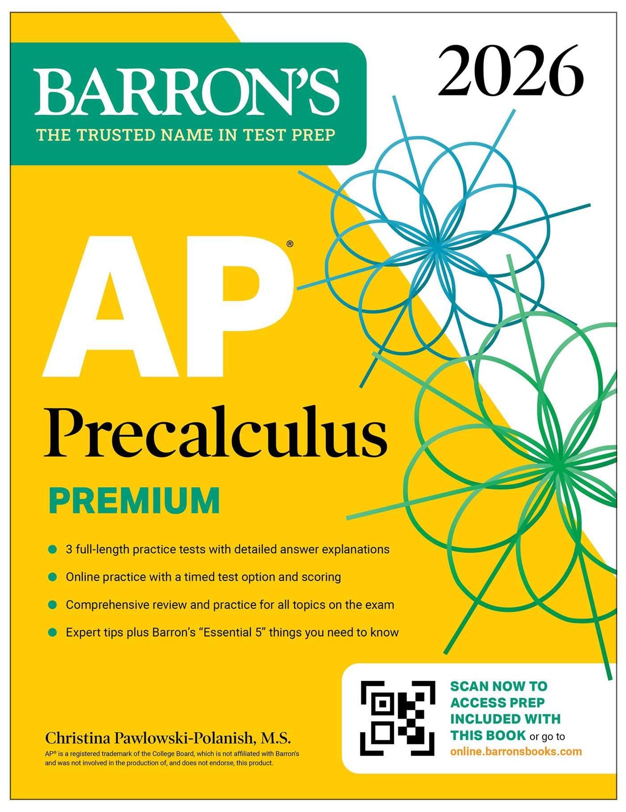 AP Precalculus Premium, 2026: Prep Book with 3 Practice Tests + Comprehensiv…