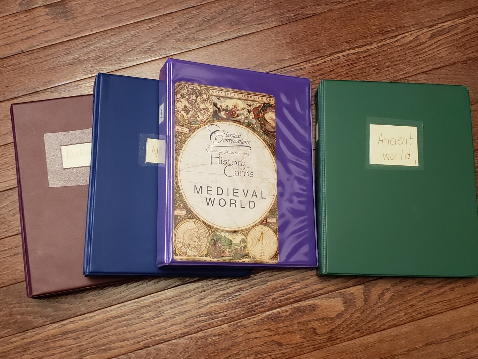 Classical Conversations Acts & Facts History Cards. 2012 set of 4. in binders.