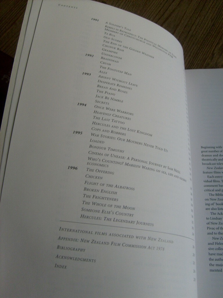 New Zealand Film 1912-1996 Movies Made in New Zealand Book