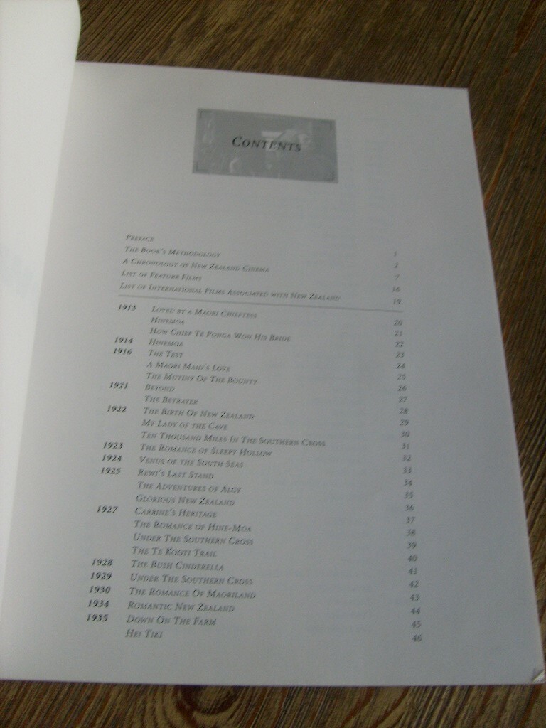New Zealand Film 1912-1996 Movies Made in New Zealand Book