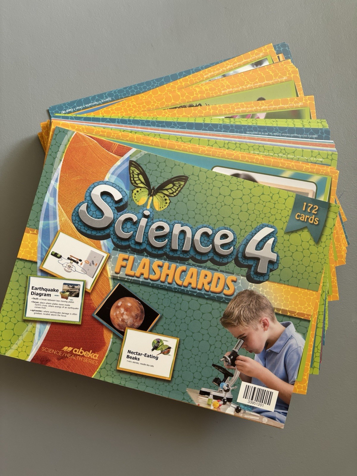 Abeka Science 4 Flashcards Set, 172 Cards, English, Illustrated, MPN 33951201