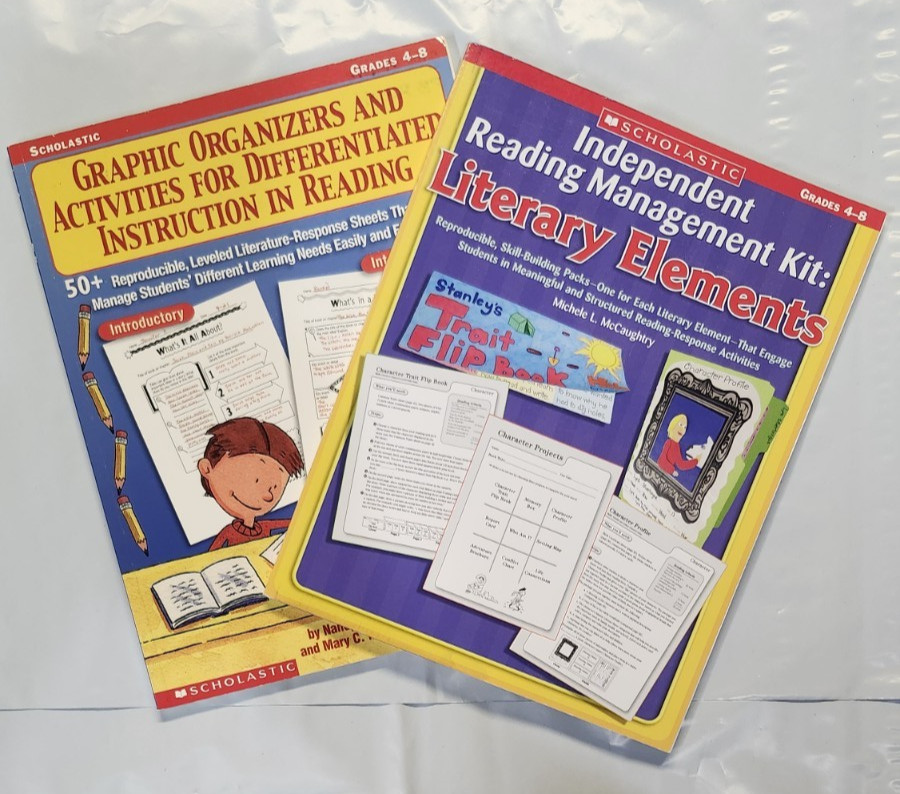 Differentiated Instruction Reading + Literary Elements Grades 4-8 Scholastic VG
