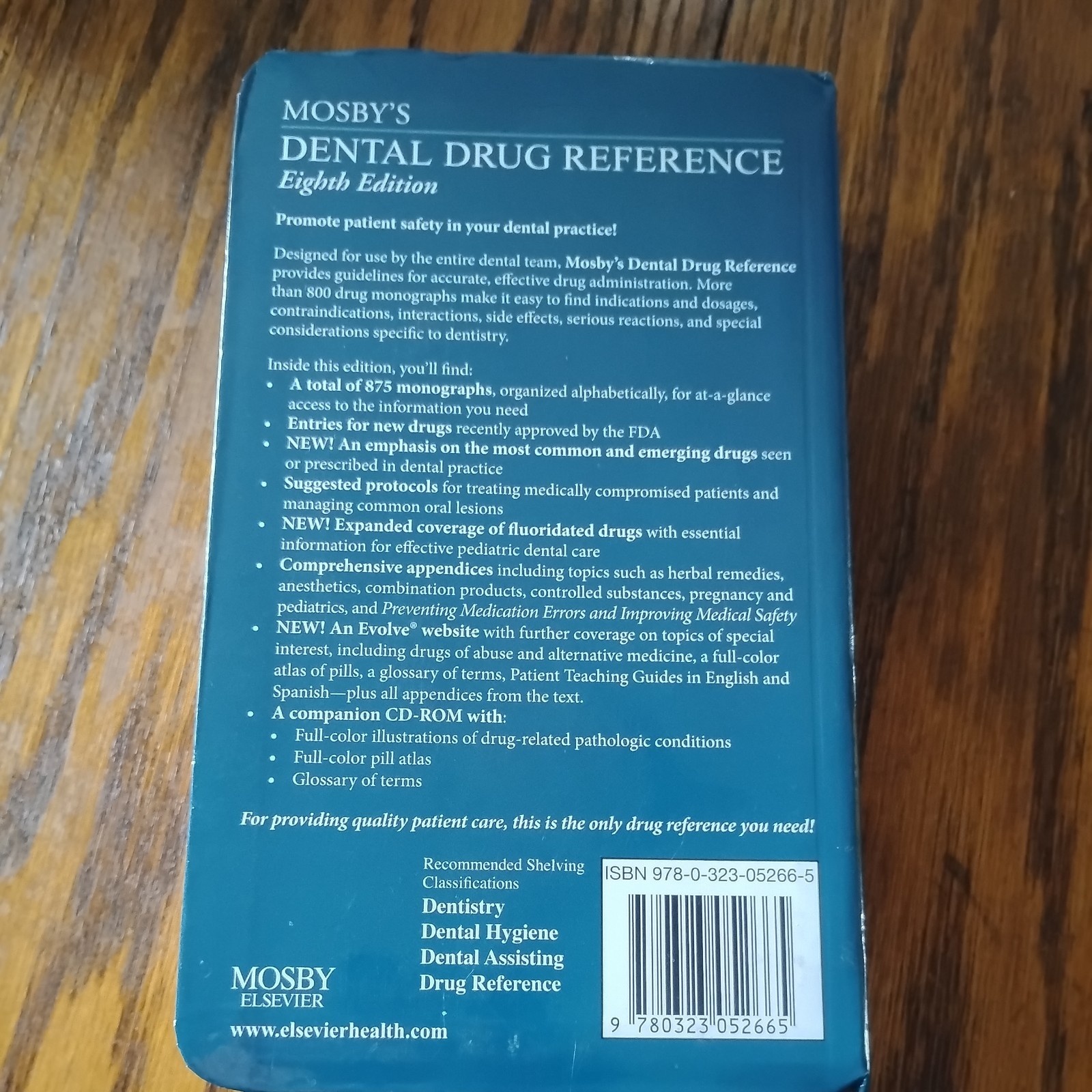 Mosby’s Dental Drug Reference (Mosby’s Dental Drug Consult) Eighth Edition