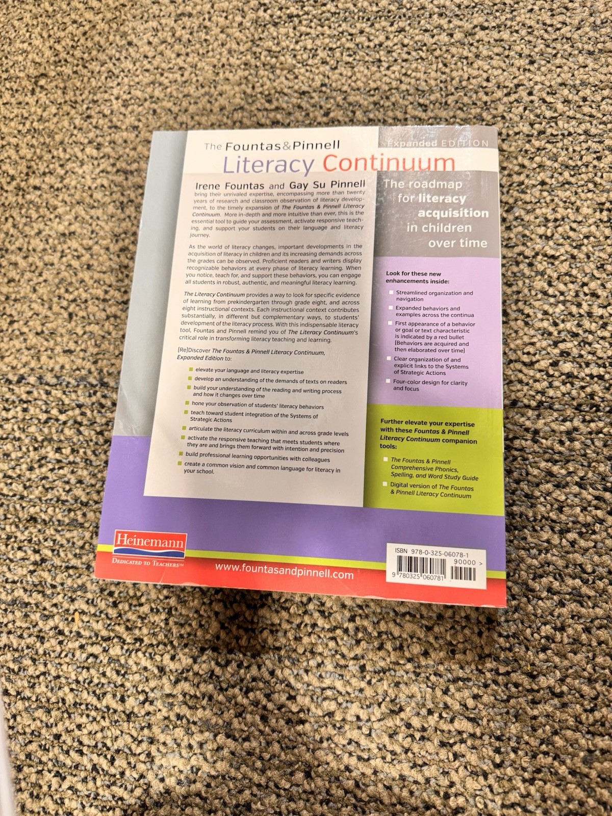 Heinemann Fountas & Pinnell Literacy Continuum Expanded Ed PreK-8 $1300 value