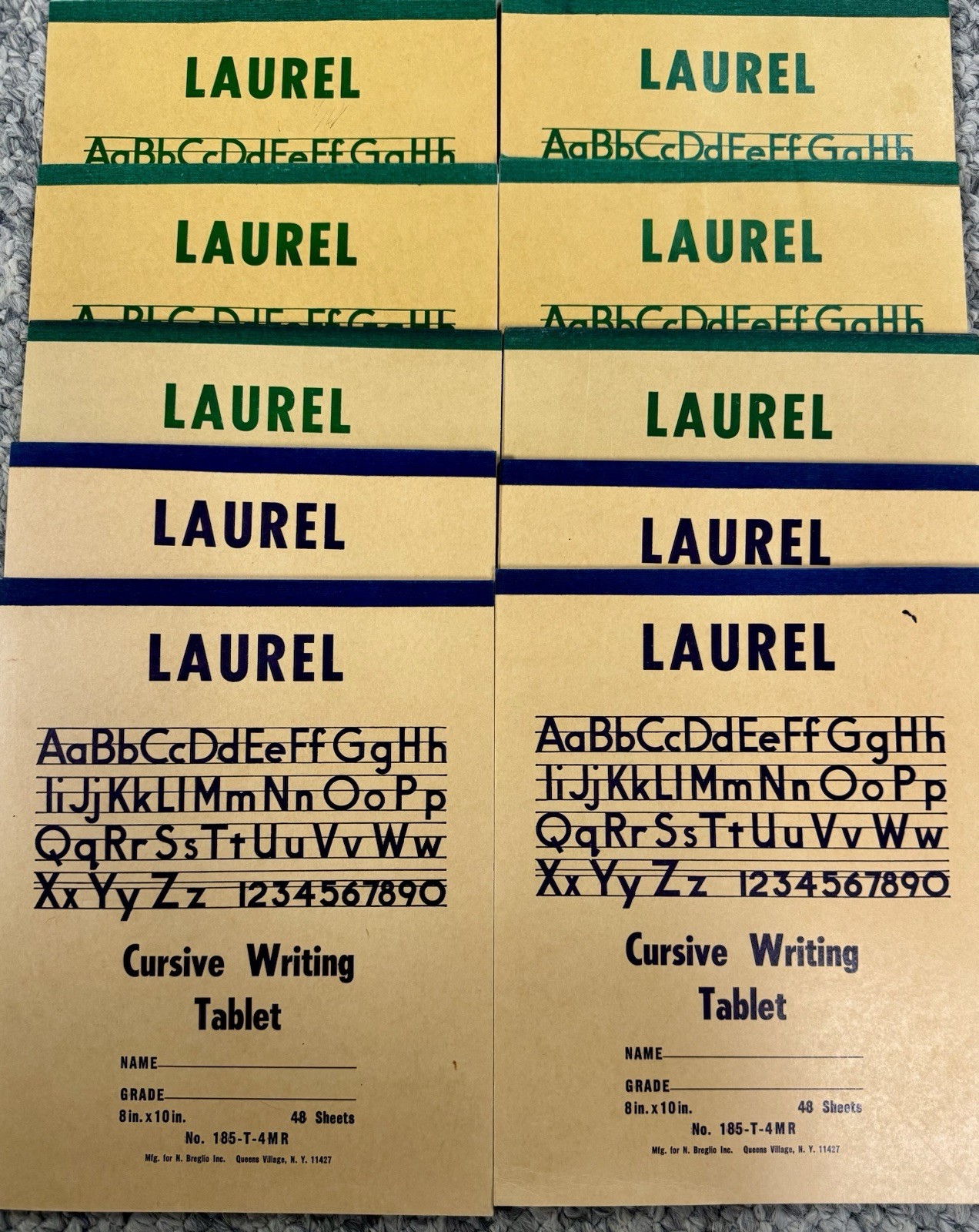 Laurel Blank Writing Paper Pages Cursive & Manuscript LOT 10