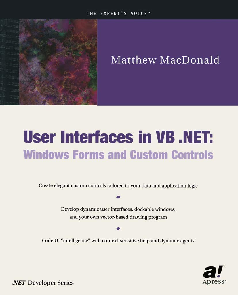 User Interfaces in VB .NET: Windows Forms and Custom Controls – paperback Ma…
