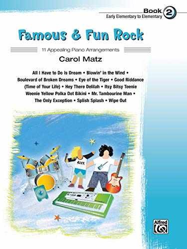 Famous & Fun Rock, Bk 2: 11 Appealing Piano Arrangements – Paperback – Very Good