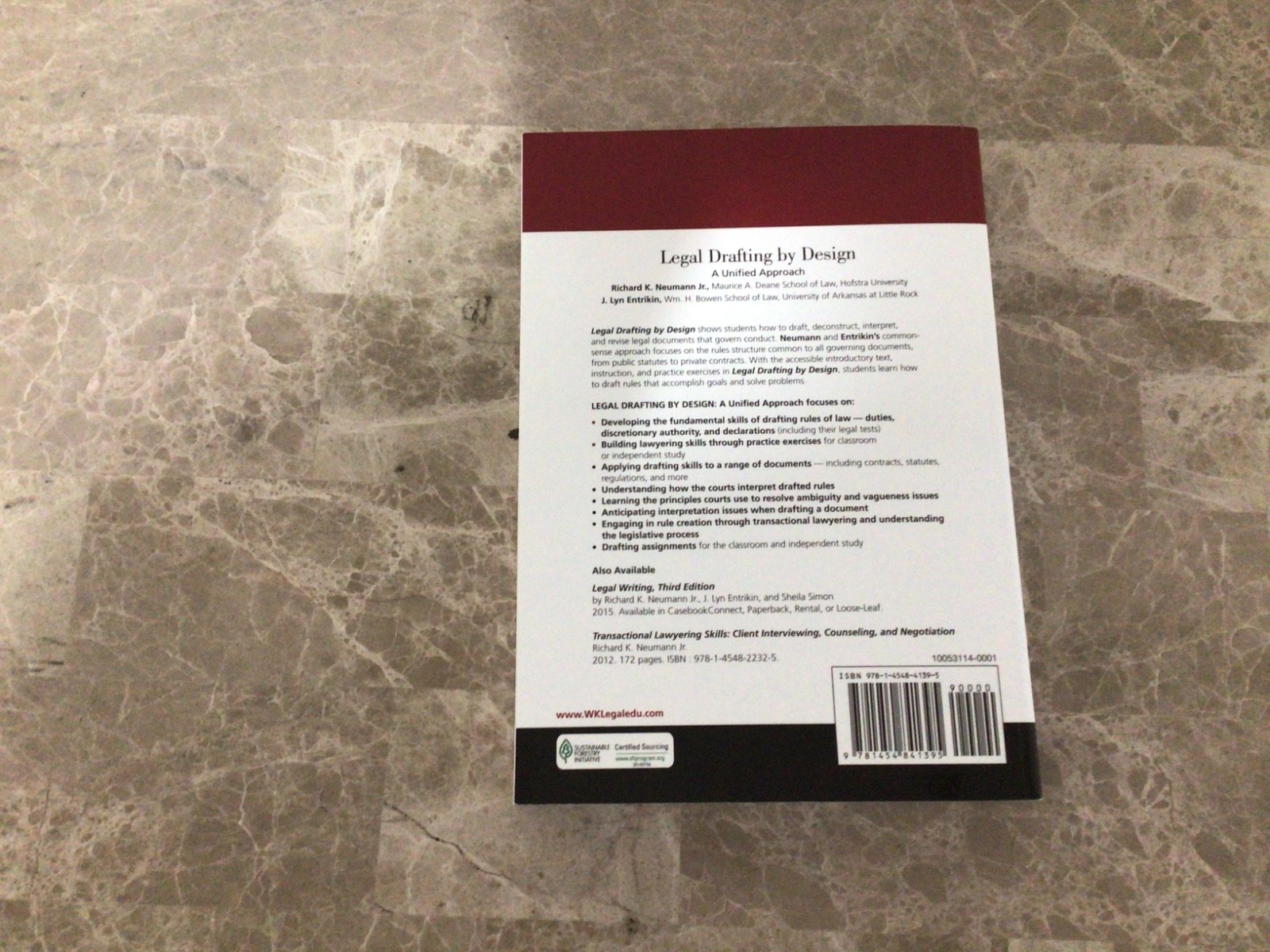 Legal Drafting by Design: A Unified – Paperback, by Neumann Jr. Richard UNREAD