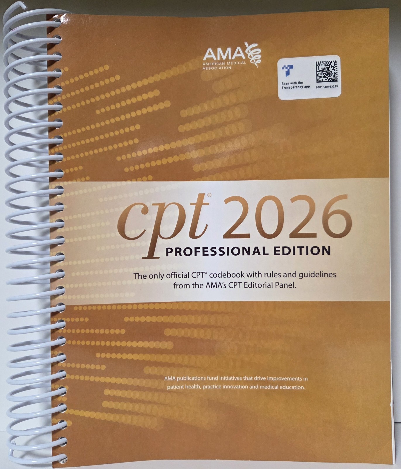 CPT Professional 2026- Spiral-bound, by American Medical Association – Very Good