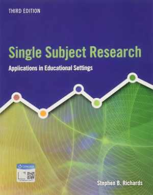 Single Subject Research: – Paperback, by Richards Stephen B. – Acceptable