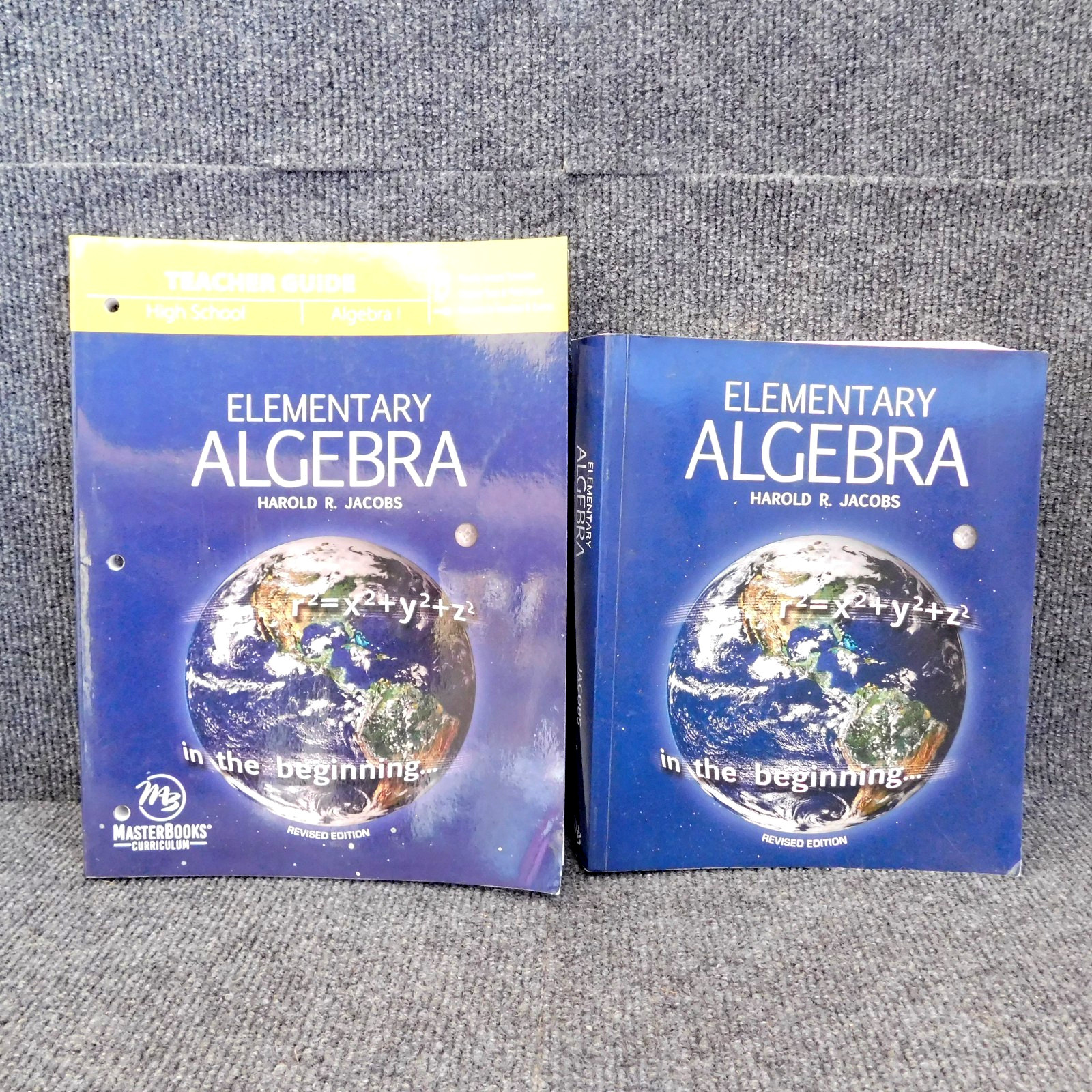 MasterBooks Elementary Algebra Books Student and Teacher Homeschool Math
