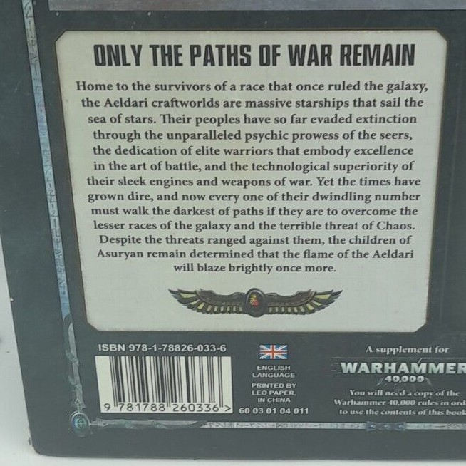 Games Workshop Warhammer 40k Craftworlds Codex