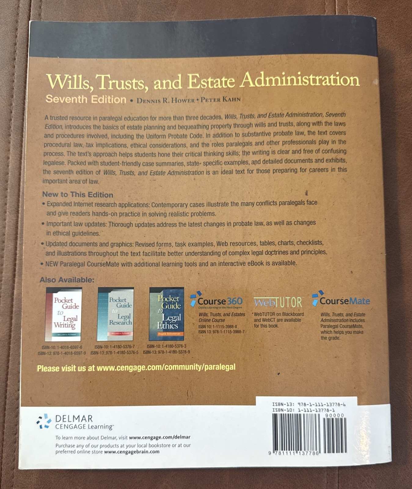 Wills, Trusts, and Estates Administration – Paperback By Hower, Dennis R. – GOOD