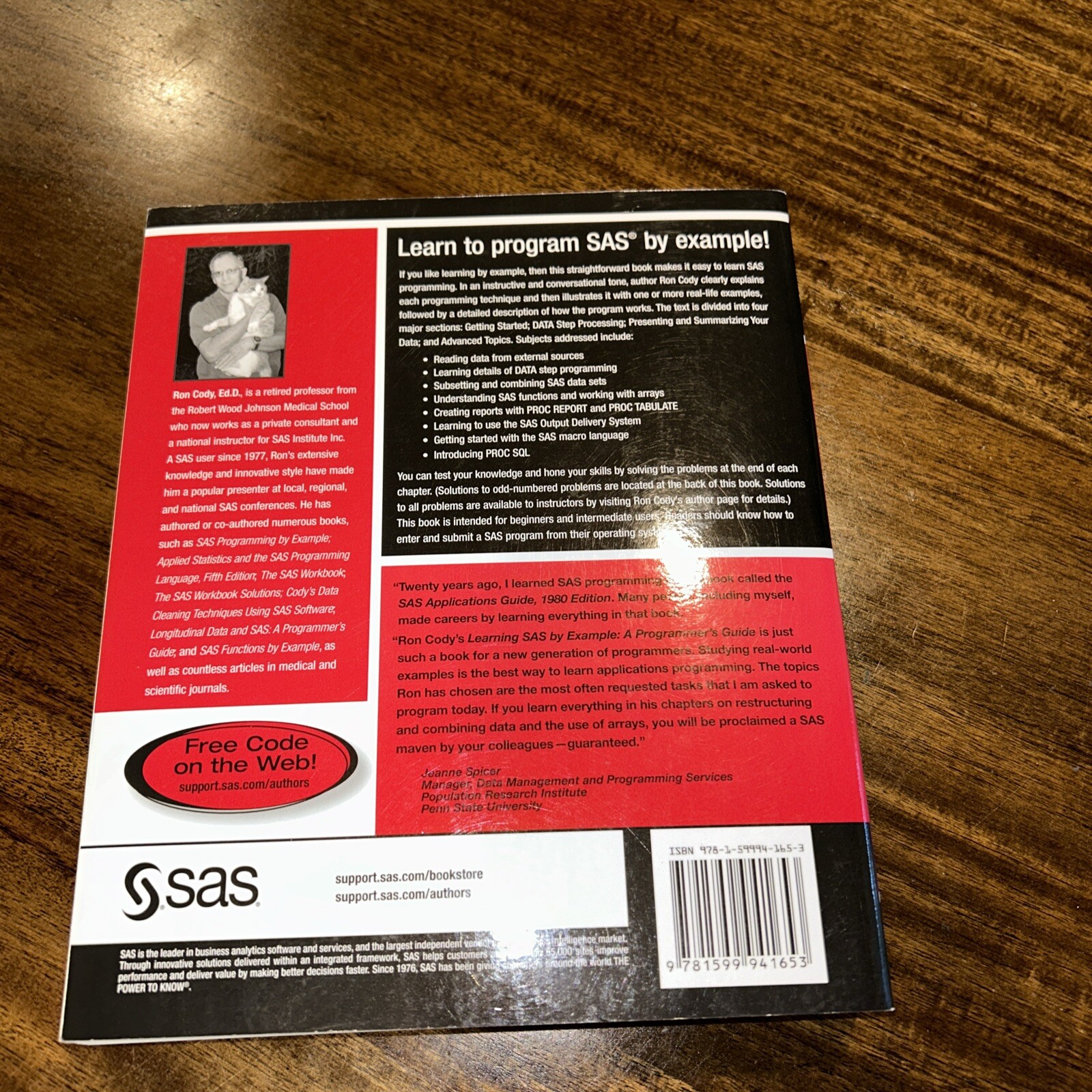 Learning SAS by Example : A Programmer’s Guide by Ron Cody