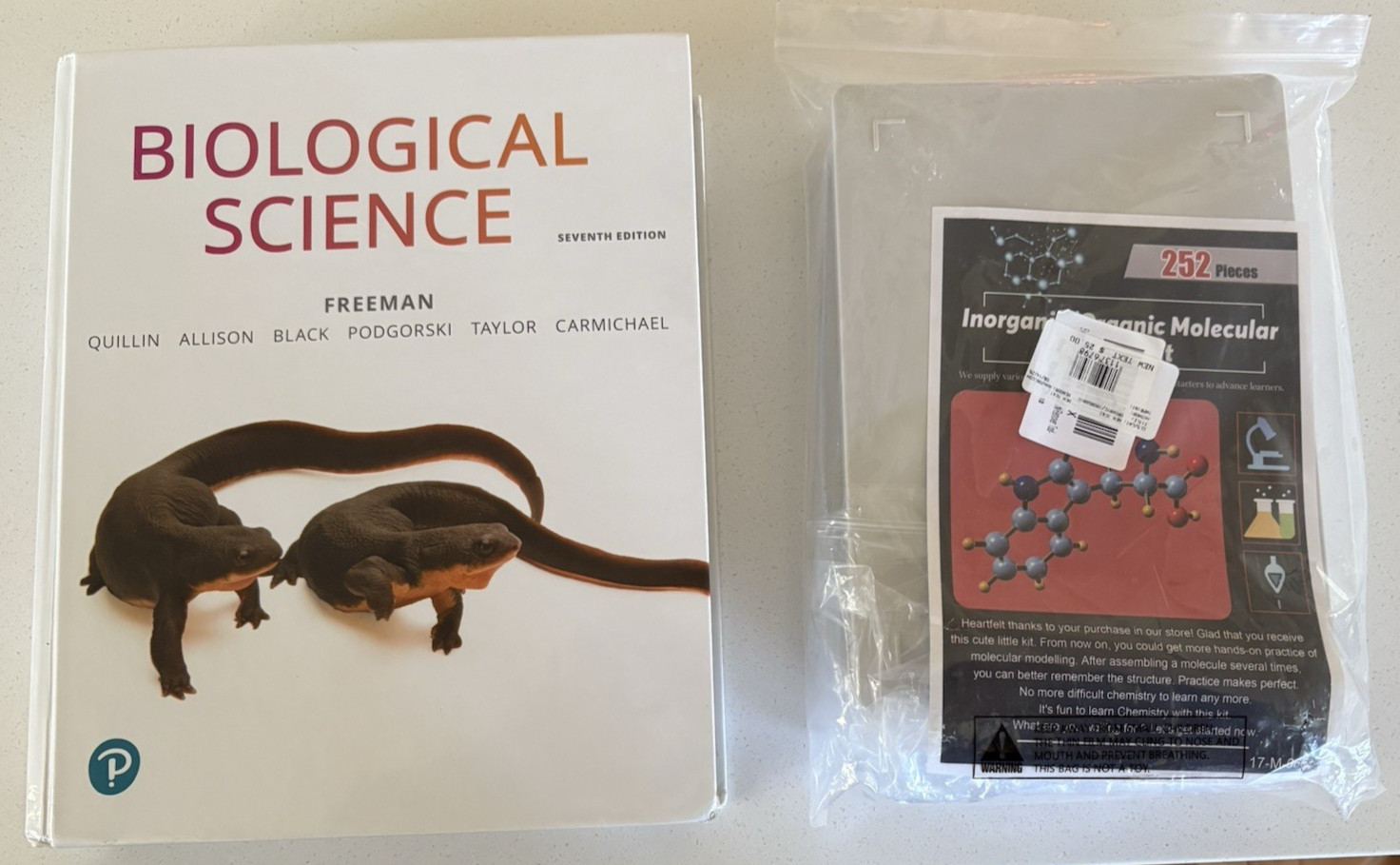 BIOLOGICAL SCIENCE 7th Edition Textbook by Freeman EXCELLENT w/ Model Kit BONUS