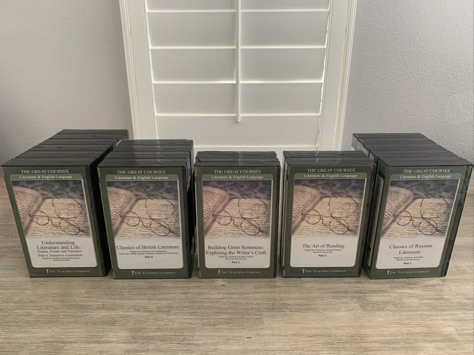 HUGE LOT OF 19 THE GREAT COURSES ON CASSETTE: LITERATURE FICTION READING WRITING