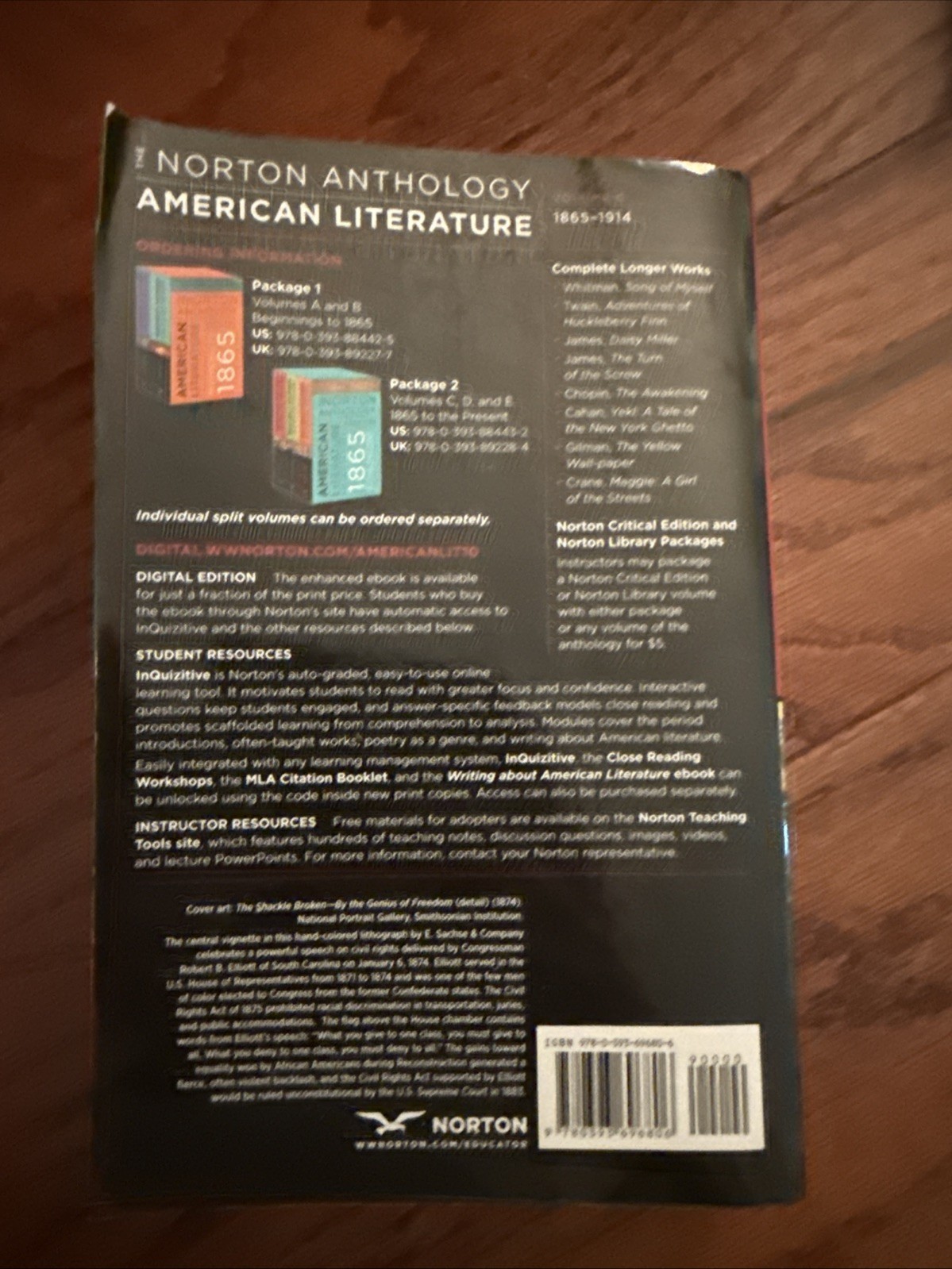 American Literature- Norton Anthology 1865- Present Set- Bent But Never Used