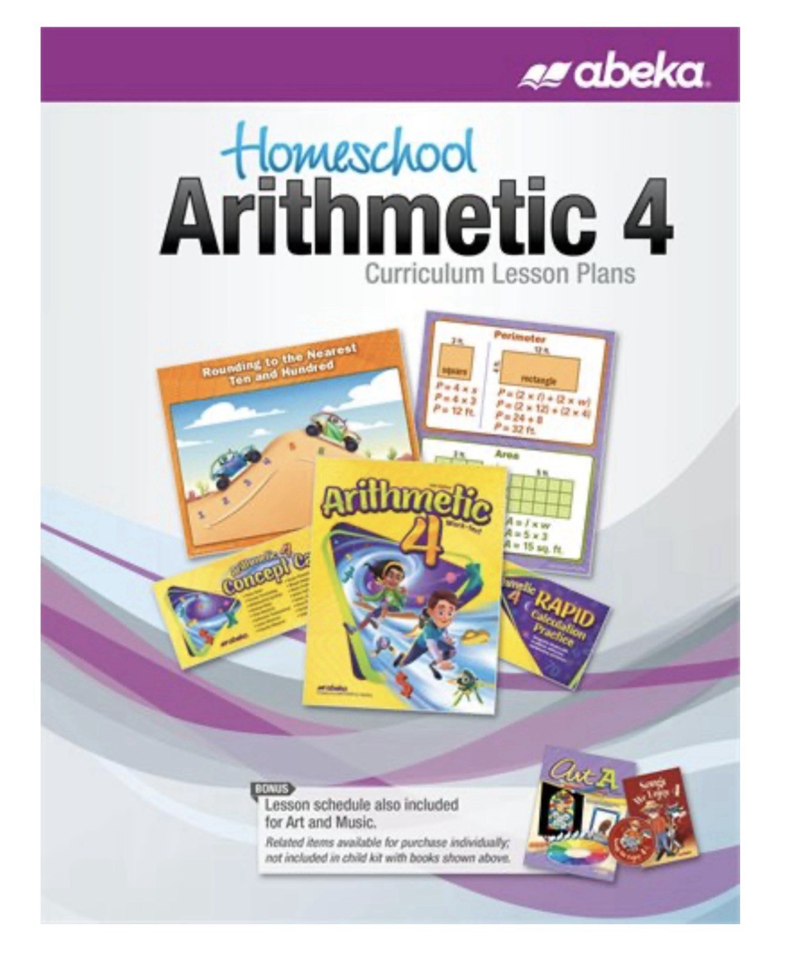 Abeka Homeschool Arithmetic 4 Curriculum Lesson Plans Spiral Bound Book 2nd Ed