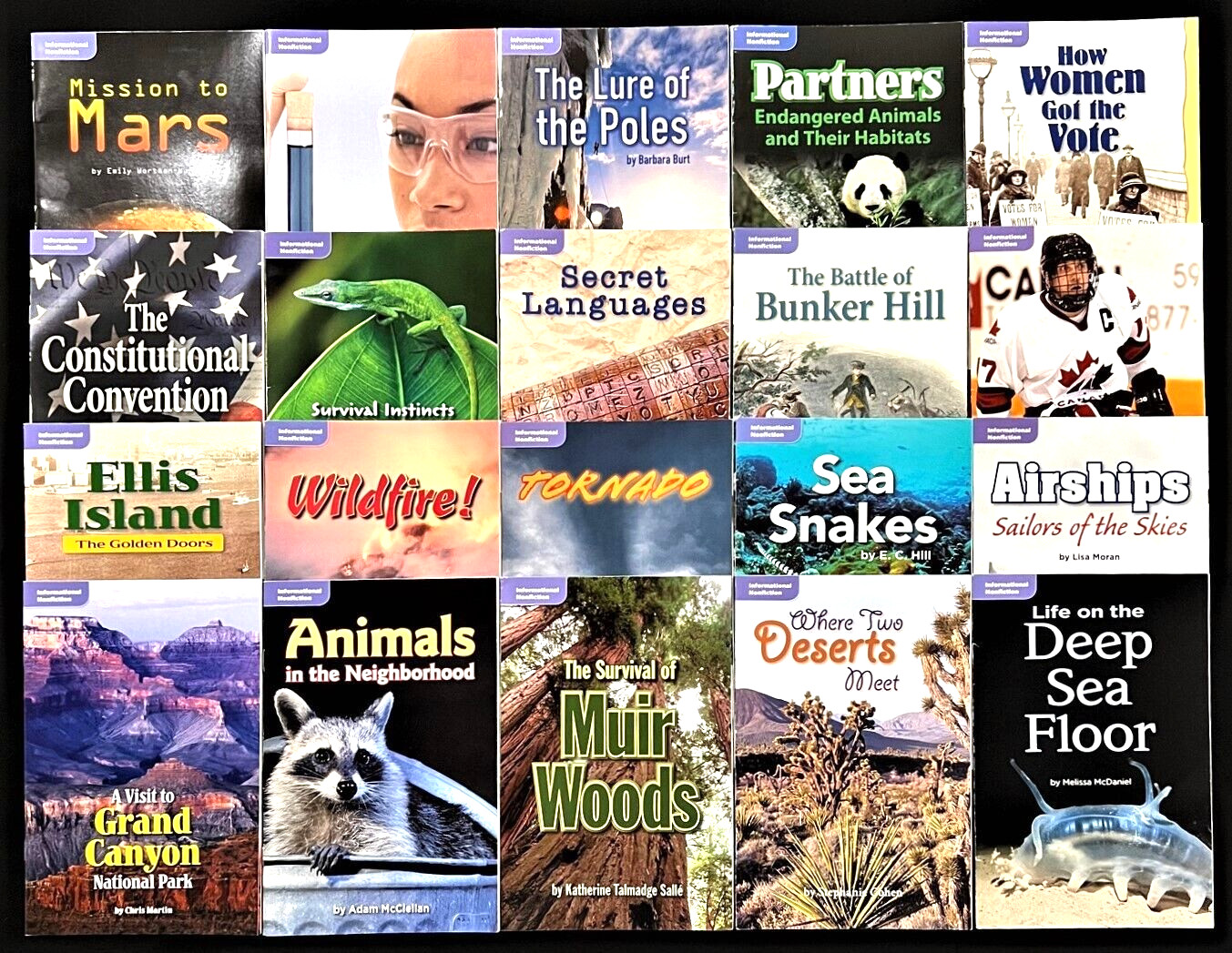 5th Grade – INFORMATIONAL NONFICTION GENRE – STUDENT READERS (20 books) (2009)